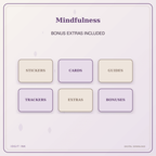 Idgit Ink Mindfulness deluxe journal and planner bundle — included digital stickers and cards