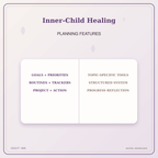 Idgit Ink Inner-Child Healing deluxe journal and planner bundle — planner organization and planning features