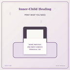 Idgit Ink Inner-Child Healing deluxe journal and planner bundle — home and professional printing information