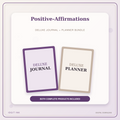 Idgit Ink Positive-Affirmations deluxe journal and planner bundle — primary bundle cover showing both deluxe products