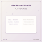 Idgit Ink Positive-Affirmations deluxe journal and planner bundle — planner organization and planning features