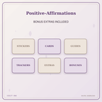 Idgit Ink Positive-Affirmations deluxe journal and planner bundle — included digital stickers and cards