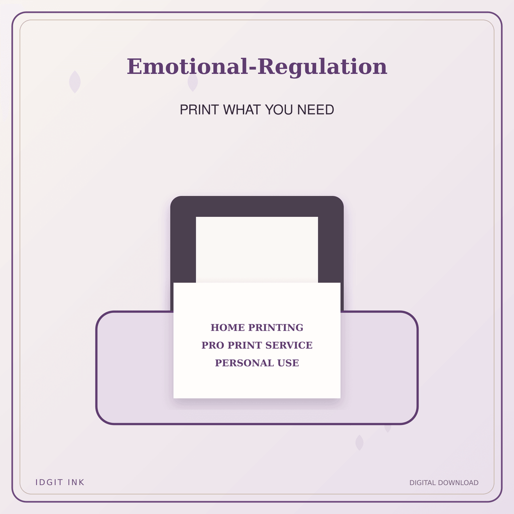 Idgit Ink Emotional-Regulation deluxe journal and planner bundle — home and professional printing information