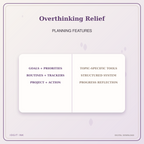 Idgit Ink Overthinking Relief deluxe journal and planner bundle — planner organization and planning features