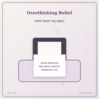 Idgit Ink Overthinking Relief deluxe journal and planner bundle — home and professional printing information