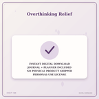 Idgit Ink Overthinking Relief deluxe journal and planner bundle — instant download and no physical product notice
