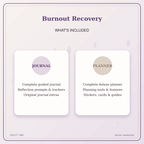 Idgit Ink Burnout Recovery deluxe journal and planner bundle — complete journal and planner bundle contents