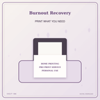 Idgit Ink Burnout Recovery deluxe journal and planner bundle — home and professional printing information