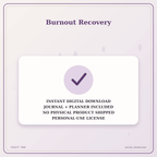 Idgit Ink Burnout Recovery deluxe journal and planner bundle — instant download and no physical product notice