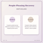 Idgit Ink People-Pleasing Recovery deluxe journal and planner bundle — complete journal and planner bundle contents