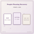 Idgit Ink People-Pleasing Recovery deluxe journal and planner bundle — digital formats and available page sizes