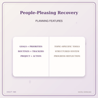 Idgit Ink People-Pleasing Recovery deluxe journal and planner bundle — planner organization and planning features