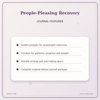 Idgit Ink People-Pleasing Recovery deluxe journal and planner bundle — journal prompts and reflection features