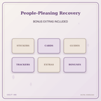 Idgit Ink People-Pleasing Recovery deluxe journal and planner bundle — included digital stickers and cards