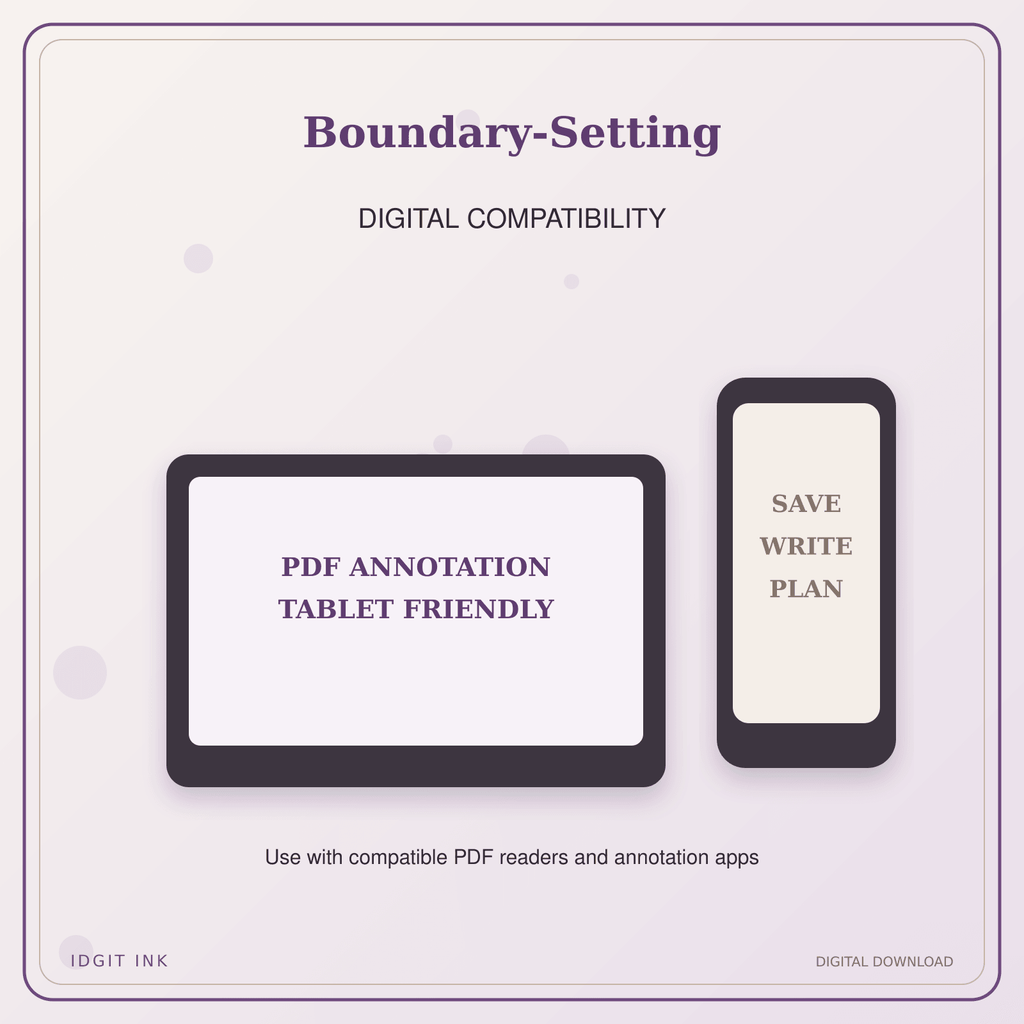 Idgit Ink Boundary-Setting deluxe journal and planner bundle — tablet and pdf annotation compatibility