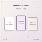 Idgit Ink Personal-Growth deluxe journal and planner bundle — digital formats and available page sizes