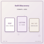 Idgit Ink Self-Discovery deluxe journal and planner bundle — digital formats and available page sizes
