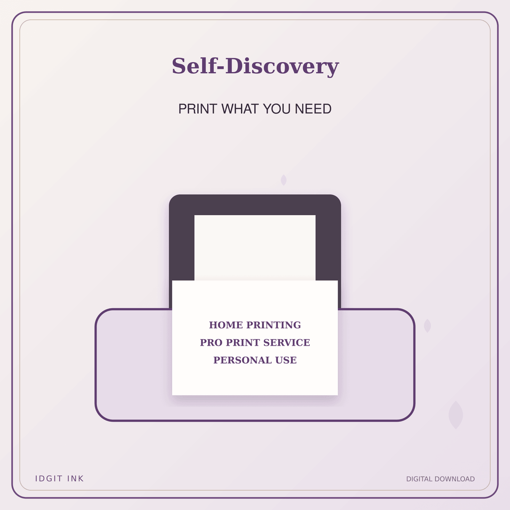 Idgit Ink Self-Discovery deluxe journal and planner bundle — home and professional printing information