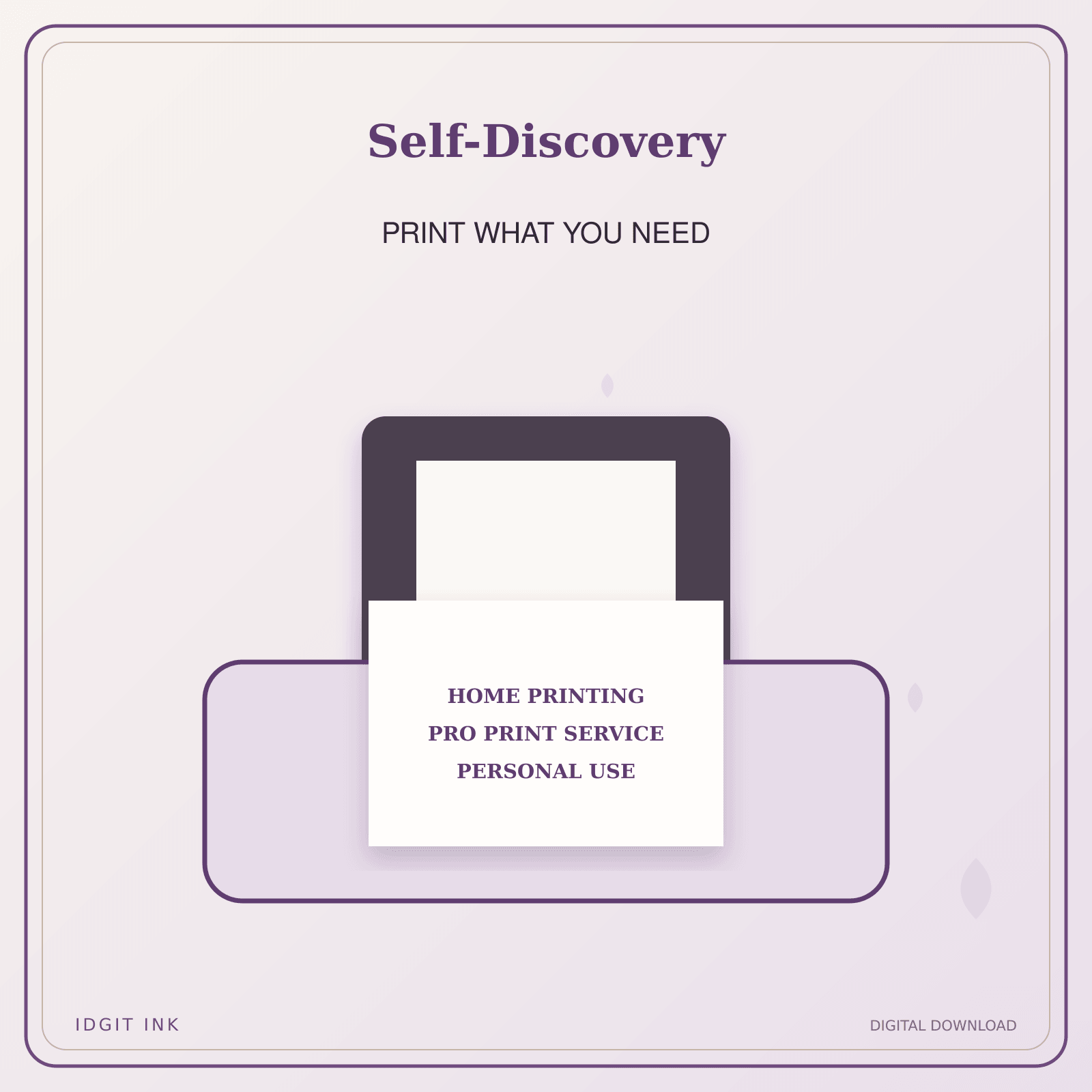 Idgit Ink Self-Discovery deluxe journal and planner bundle — home and professional printing information