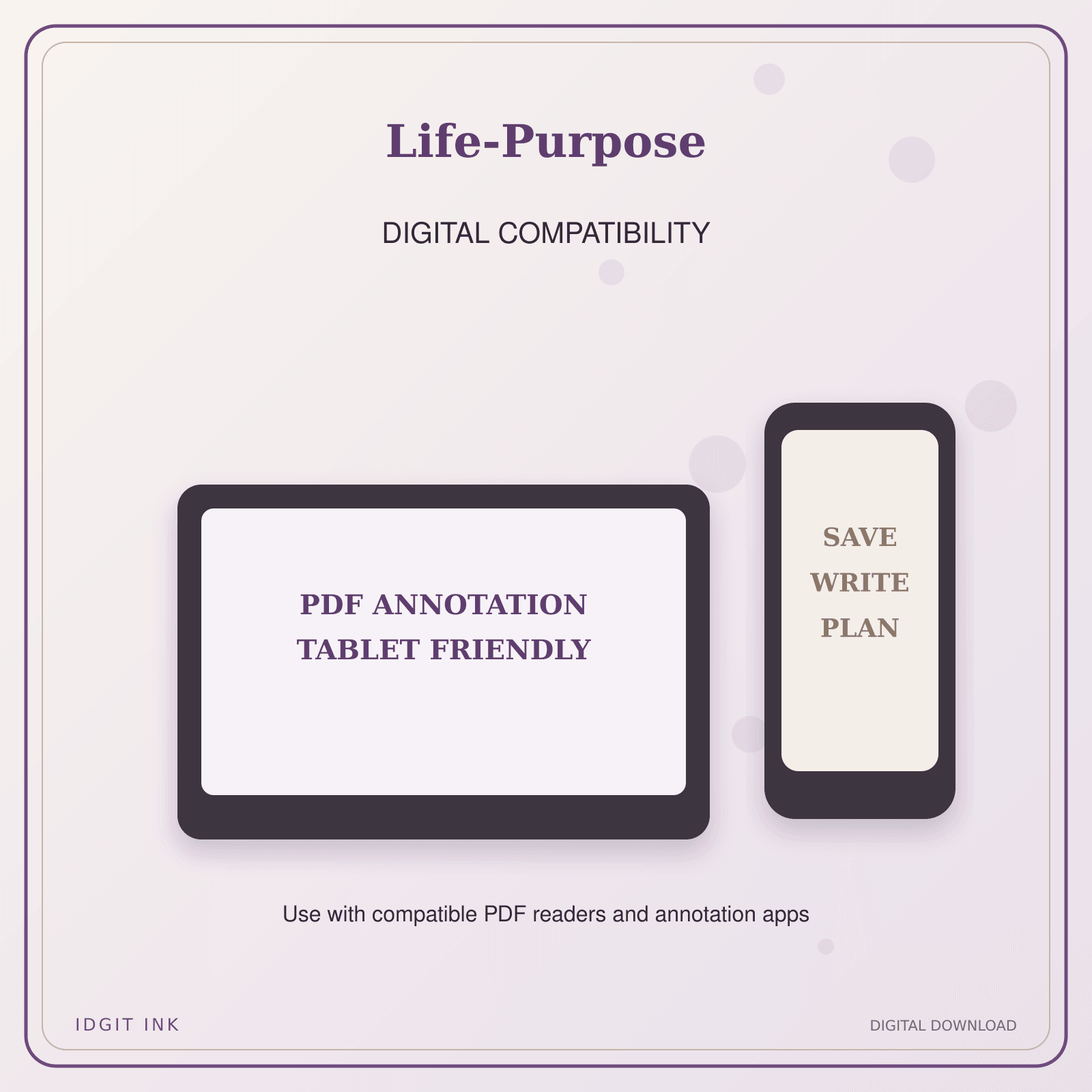 Idgit Ink Life-Purpose deluxe journal and planner bundle — tablet and pdf annotation compatibility