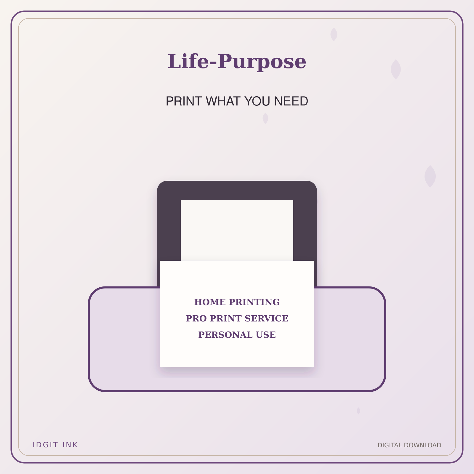 Idgit Ink Life-Purpose deluxe journal and planner bundle — home and professional printing information