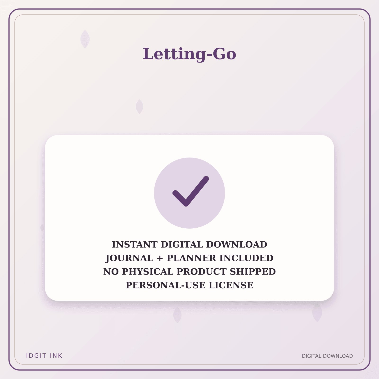 Idgit Ink Letting-Go deluxe journal and planner bundle — instant download and no physical product notice