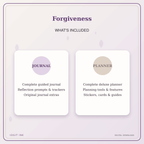 Idgit Ink Forgiveness deluxe journal and planner bundle — complete journal and planner bundle contents