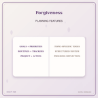 Idgit Ink Forgiveness deluxe journal and planner bundle — planner organization and planning features