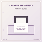 Idgit Ink Resilience and Strength deluxe journal and planner bundle — home and professional printing information