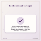 Idgit Ink Resilience and Strength deluxe journal and planner bundle — instant download and no physical product notice