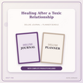 Idgit Ink Healing After a Toxic Relationship deluxe journal and planner bundle — primary bundle cover showing both deluxe products