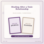 Idgit Ink Healing After a Toxic Relationship deluxe journal and planner bundle — primary bundle cover showing both deluxe products