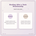 Idgit Ink Healing After a Toxic Relationship deluxe journal and planner bundle — complete journal and planner bundle contents