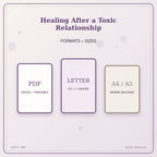 Idgit Ink Healing After a Toxic Relationship deluxe journal and planner bundle — digital formats and available page sizes