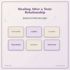 Idgit Ink Healing After a Toxic Relationship deluxe journal and planner bundle — included digital stickers and cards
