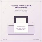 Idgit Ink Healing After a Toxic Relationship deluxe journal and planner bundle — home and professional printing information