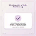 Idgit Ink Healing After a Toxic Relationship deluxe journal and planner bundle — instant download and no physical product notice