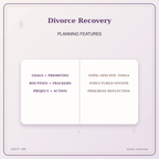 Idgit Ink Divorce Recovery deluxe journal and planner bundle — planner organization and planning features