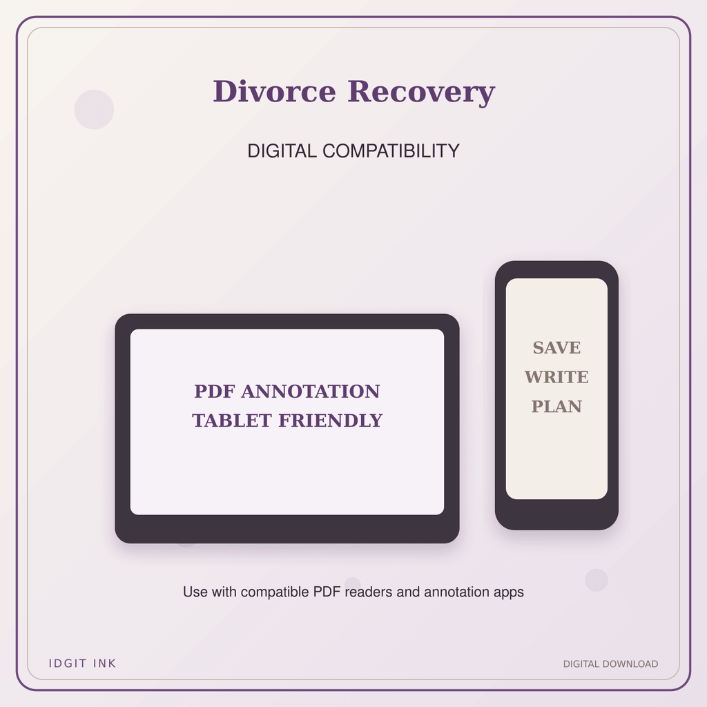 Idgit Ink Divorce Recovery deluxe journal and planner bundle — tablet and pdf annotation compatibility