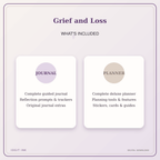 Idgit Ink Grief and Loss deluxe journal and planner bundle — complete journal and planner bundle contents