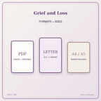 Idgit Ink Grief and Loss deluxe journal and planner bundle — digital formats and available page sizes
