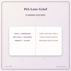 Idgit Ink Pet-Loss Grief deluxe journal and planner bundle — planner organization and planning features