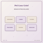 Idgit Ink Pet-Loss Grief deluxe journal and planner bundle — included digital stickers and cards