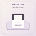 Idgit Ink Pet-Loss Grief deluxe journal and planner bundle — home and professional printing information