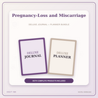 Idgit Ink Pregnancy-Loss and Miscarriage deluxe journal and planner bundle — primary bundle cover showing both deluxe products