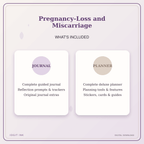 Idgit Ink Pregnancy-Loss and Miscarriage deluxe journal and planner bundle — complete journal and planner bundle contents