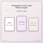 Idgit Ink Pregnancy-Loss and Miscarriage deluxe journal and planner bundle — digital formats and available page sizes