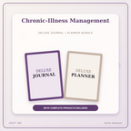 Idgit Ink Chronic-Illness Management deluxe journal and planner bundle — primary bundle cover showing both deluxe products
