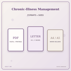 Idgit Ink Chronic-Illness Management deluxe journal and planner bundle — digital formats and available page sizes