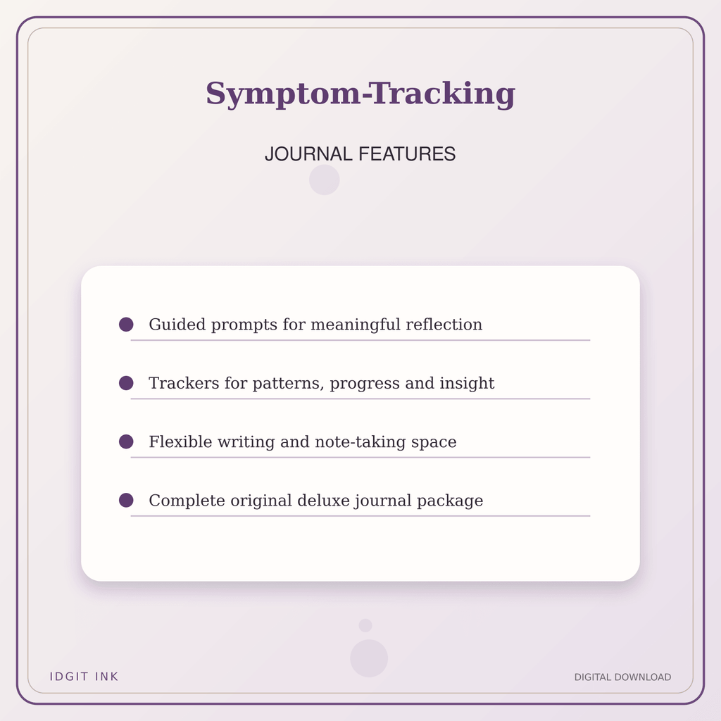 Idgit Ink Symptom-Tracking deluxe journal and planner bundle — journal prompts and reflection features